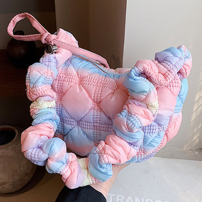 Korejske elegantne plisirane torbe s ručkom za žene Cloud Bags Karirane prošivene torbe za slobodno vrijeme Torba za skitnice Shopping torbe na rame Ženske