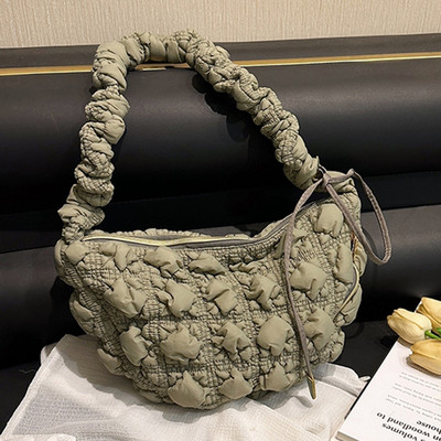 Korejske elegantne plisirane torbe s ručkom za žene Cloud Bags Karirane prošivene torbe za slobodno vrijeme Torba za skitnice Shopping torbe na rame Ženske