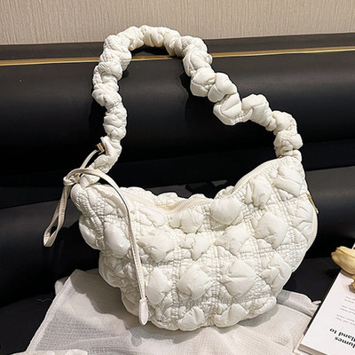 Korejske elegantne plisirane torbe s ručkom za žene Cloud Bags Karirane prošivene torbe za slobodno vrijeme Torba za skitnice Shopping torbe na rame Ženske