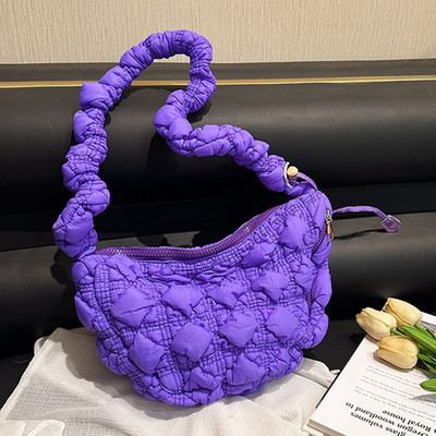 Korejske elegantne plisirane torbe s ručkom za žene Cloud Bags Karirane prošivene torbe za slobodno vrijeme Torba za skitnice Shopping torbe na rame Ženske