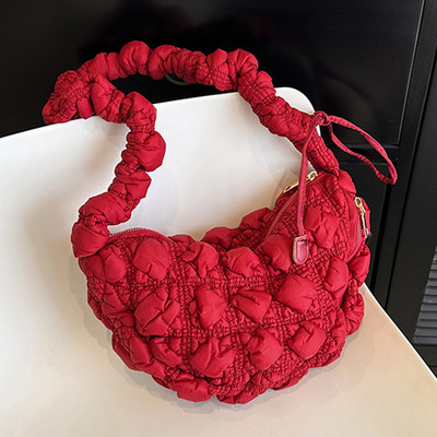 Korejske elegantne plisirane torbe s ručkom za žene Cloud Bags Karirane prošivene torbe za slobodno vrijeme Torba za skitnice Shopping torbe na rame Ženske