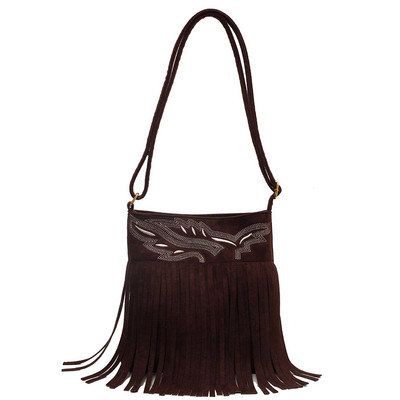 Dámske luxusné semišové kabelky cez rameno Gusure Vintage Tassel Crossbody, malé ručné a kabelkové kabelky, luxusný dizajn, podpazušie, kabelka Hobos