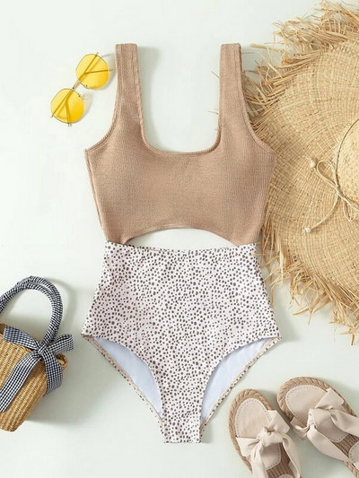 Naiste ujumistrikoo Para Praia Retro, õõnsad, ühes tükis ujumisriided, Bandeau Monokini 2023. aasta ujumisriided, naiste ujumisriided