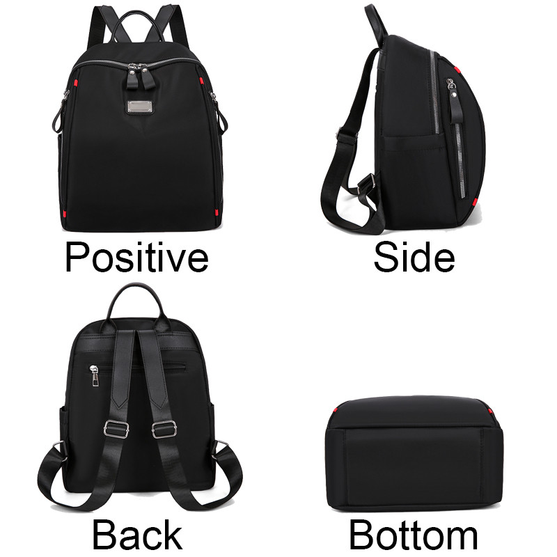 Νέα αδιάβροχη νάιλον γυναικεία τσάντα πλάτης Γυναικεία τσάντα ταξιδιού Σχολική τσάντα για έφηβες μονόχρωμη τσάντα βιβλίου Mochila