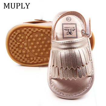 Летни бебешки сандали Меко дъно с ресни Обувки в цвят бонбон Момичета Бебешки чехли за малко дете Момичета Prewalkers