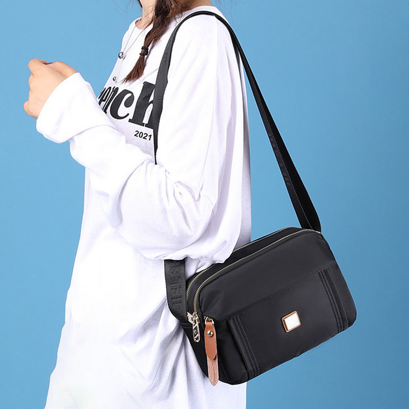 Női futártáska nejlon alkalmi kézitáskák nagy kapacitású, kopásálló divatos, egyszínű, napi bevásárlási pénztárcák