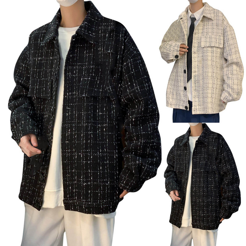 Meeste riided Talvised Meeste Keskmised Mantlid Meeste Lõhna Trend Suur Korea igapäevane jope Suurus Lahtine Lihtne jope Jopeta