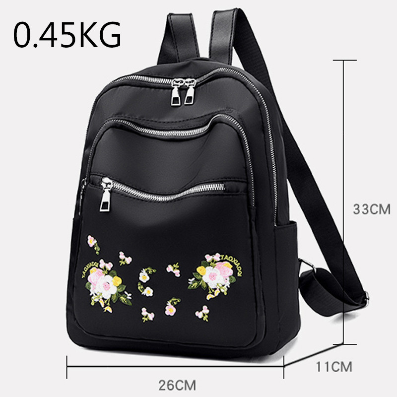 Kirjanduslik hiina stiilis naiste seljakott, lillemustriga vabaaja õpilaste koolikotid, kolmekihilised tõmblukuga nailonriidest naiste seljakotid