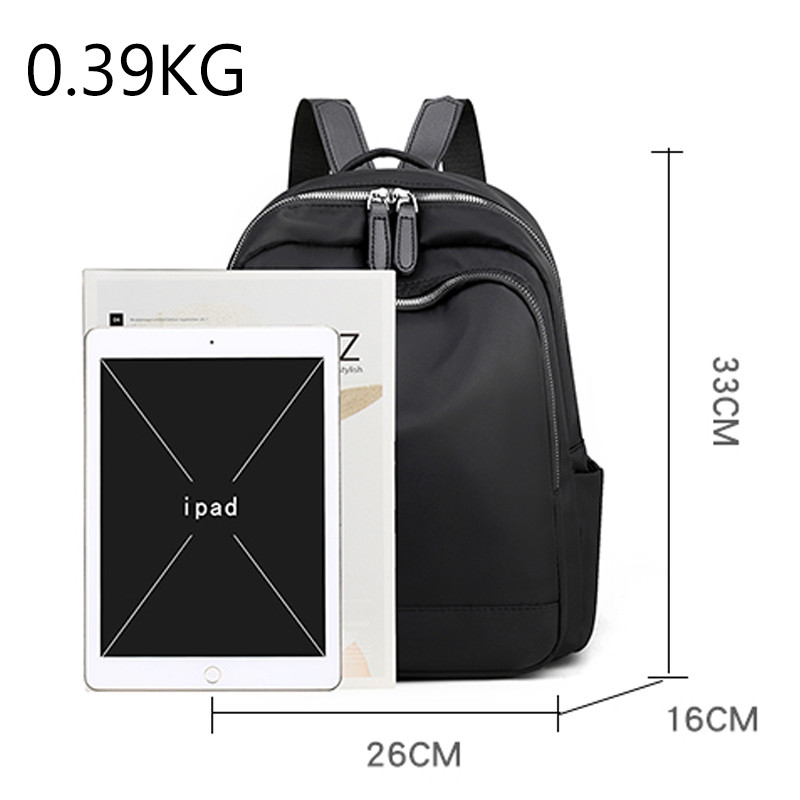 Εξαιρετικά ελαφρύ υδατοαπωθητικό υλικό νάιλον Γυναικείο σακίδιο πλάτης Μονόχρωμο Casual Σχολικές τσάντες μεγάλης χωρητικότητας Γυναικείες τσάντες πλάτης