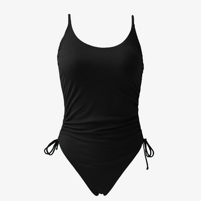 2023 Μαγιό One Piece Σέξι μαγιό με ψηλό κόψιμο Γυναικεία μαγιό με ραβδώσεις Καλοκαιρινά ρούχα παραλίας Κορδόνι