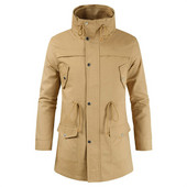 Jachete de iarnă pentru bărbați Jachetă în aer liber Jachetă pentru bărbați cu glugă Jachetă pentru bărbați cu rever Trend din pânză cu buzunar cu reverul cardigan haină Jachetă pentru bărbați