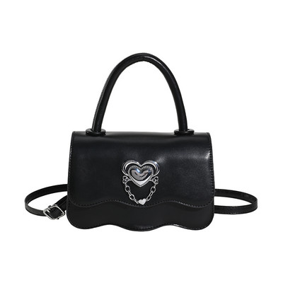 Γυναικείες τσάντες ώμου σε χρώμα Candy Τσάντες χιαστί μεταλλικές αγκράφες Μαλακό PU Δερμάτινο καφέ ώμου Τσάντα τσάντα γραφείου Messenger