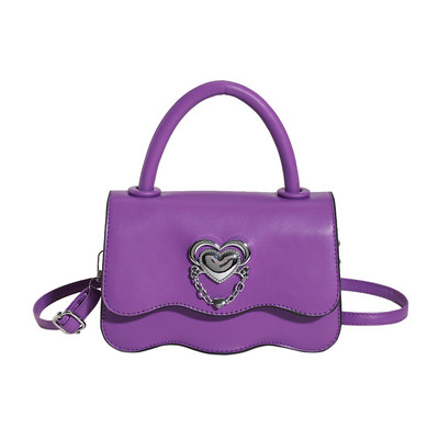 Γυναικείες τσάντες ώμου σε χρώμα Candy Τσάντες χιαστί μεταλλικές αγκράφες Μαλακό PU Δερμάτινο καφέ ώμου Τσάντα τσάντα γραφείου Messenger