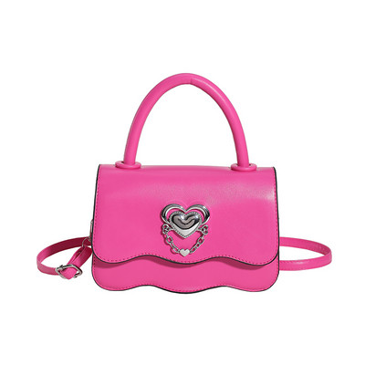 Γυναικείες τσάντες ώμου σε χρώμα Candy Τσάντες χιαστί μεταλλικές αγκράφες Μαλακό PU Δερμάτινο καφέ ώμου Τσάντα τσάντα γραφείου Messenger