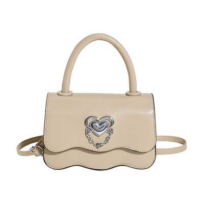 Γυναικείες τσάντες ώμου σε χρώμα Candy Τσάντες χιαστί μεταλλικές αγκράφες Μαλακό PU Δερμάτινο καφέ ώμου Τσάντα τσάντα γραφείου Messenger