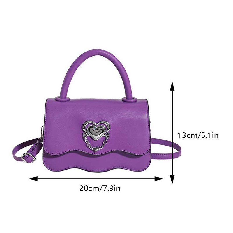 Γυναικείες τσάντες ώμου σε χρώμα Candy Τσάντες χιαστί μεταλλικές αγκράφες Μαλακό PU Δερμάτινο καφέ ώμου Τσάντα τσάντα γραφείου Messenger