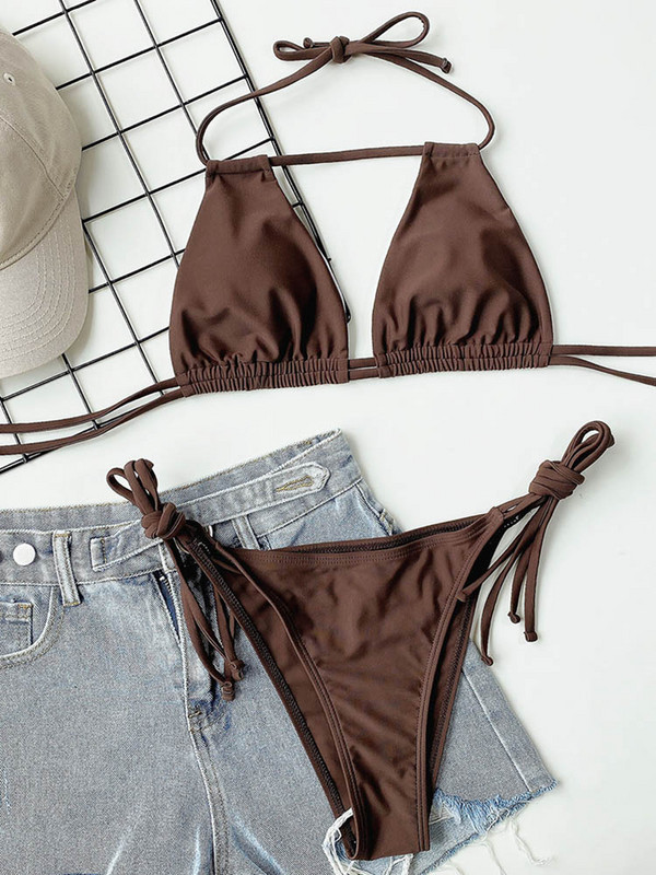 Σέξι Halter Bikinis Γυναικεία Μαγιό 2023 Νέα String Γυναικεία Μπικίνι Βραζιλίας Καλοκαιρινό Μπικίνι Μπικινί Μπανιέρα