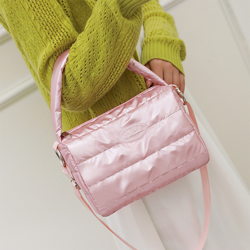 Módne prešívané bavlnené crossbody kabelky, značkové dámske polstrované kabelky, jednofarebné kabelky cez rameno s hornou rukoväťou, dámske denné kabelky, nakupujúce