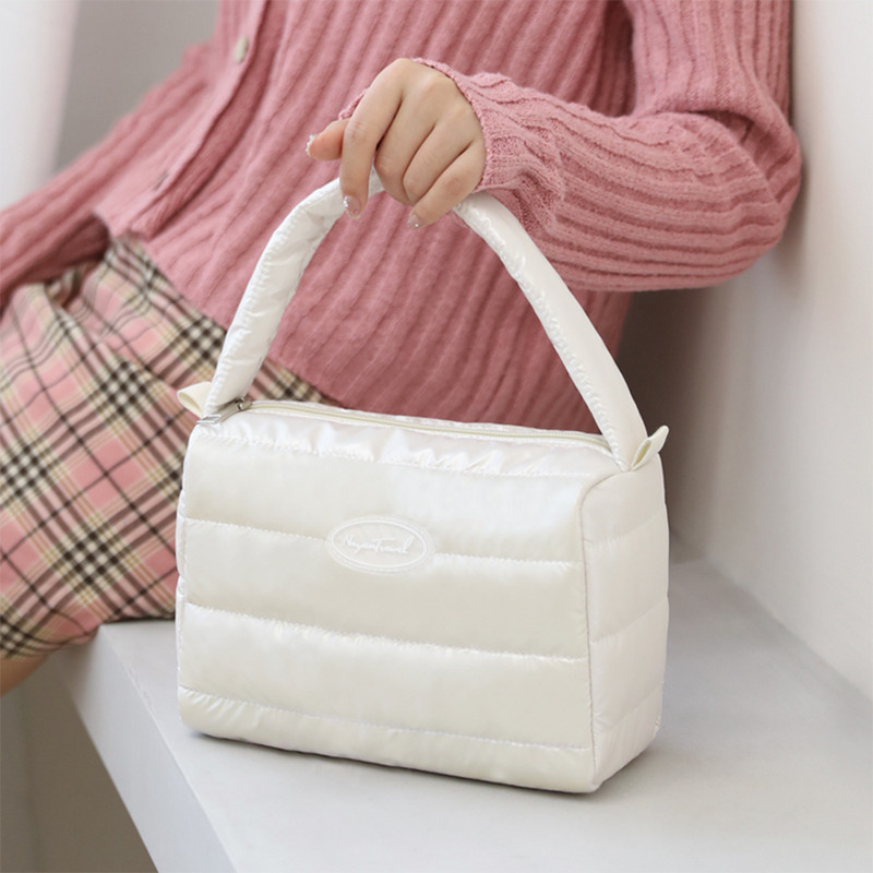 Módne prešívané bavlnené crossbody kabelky, značkové dámske polstrované kabelky, jednofarebné kabelky cez rameno s hornou rukoväťou, dámske denné kabelky, nakupujúce