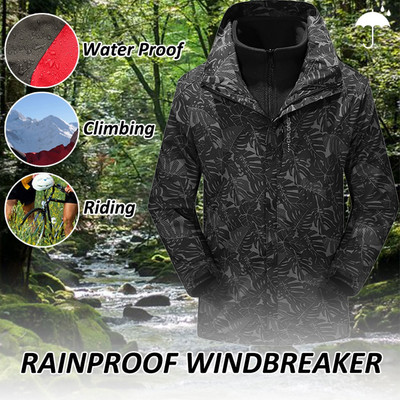 Ανδρικά ρούχα με κουκούλα Έγχρωμες τσέπες που ταιριάζουν με σακάκι γραφείου Πολυλειτουργικό παλτό αντιανεμικό Snow Multi Jacket Couple Ανδρικά