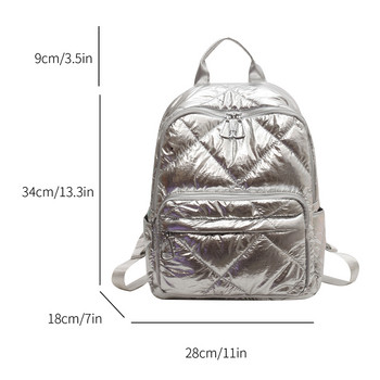 Модна малка дамска раница UNIXINU, ватирани, подплатени ултралеки ученически раници, чанти за момичета, ежедневни тенденции, ежедневни туристически чанти