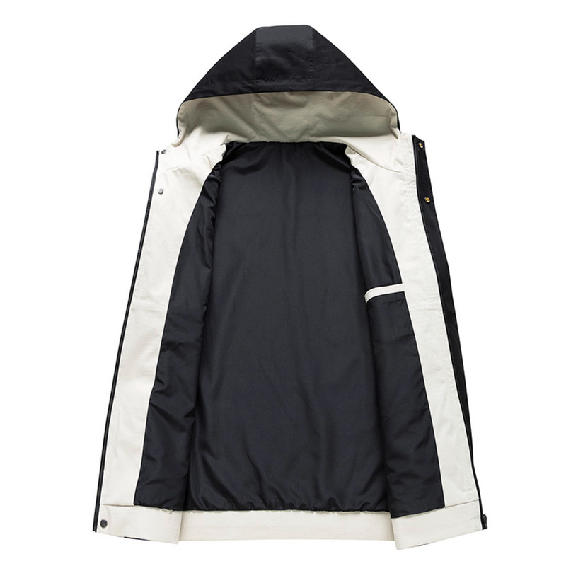 Jachete de iarnă pentru bărbați Rochie Jachete pentru bărbați Jachetă sport pentru bărbați Jachetă largi zilnică, color-blocate, Jachete culturale cu glugă, la modă