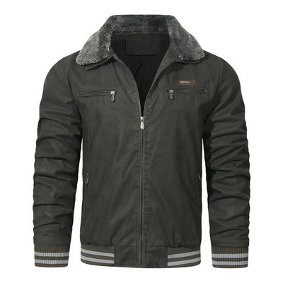 Πουλόβερ ανδρικών ενδυμάτων Ανδρικό μπουφάν Χειμερινό μπουφάν με κλίση γιακά με φερμουάρ πέτο όρθιο με μπουφάν γιακά ανδρικά για μπουφάν Puffy