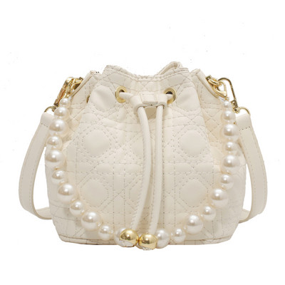 Geantă cu găleată de modă pentru femei Geantă Crossbody Genți de umăr din piele Genți de mână cu perle Geantă cu mâner de designer Tote Causal Geantă Shopper Nou