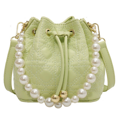 Geantă cu găleată de modă pentru femei Geantă Crossbody Genți de umăr din piele Genți de mână cu perle Geantă cu mâner de designer Tote Causal Geantă Shopper Nou