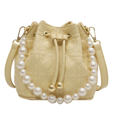 Geantă cu găleată de modă pentru femei Geantă Crossbody Genți de umăr din piele Genți de mână cu perle Geantă cu mâner de designer Tote Causal Geantă Shopper Nou