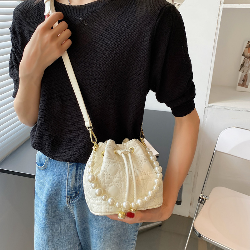 Geantă cu găleată de modă pentru femei Geantă Crossbody Genți de umăr din piele Genți de mână cu perle Geantă cu mâner de designer Tote Causal Geantă Shopper Nou