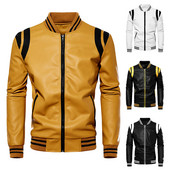 Ανδρικό χειμωνιάτικο μπουφάν Fleece Ανδρικό μονόχρωμο μακρύ φθινοπωρινό μανίκι Ζεστό μπουφάν Stand-up Ανδρικό μπουφάν Φθινόπωρο