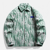 Ανδρικά Ρούχα Φθινοπωρινά Ανδρικά Χειμερινά Πέτο Πέτο Μαλλί Μακρύ Παλτό Μανίκι Τσέπη Ανδρικό Μπουφάν Μπουφάν με μοντέρνο εμπριμέ χειμωνιάτικη γραβάτα