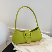 Μόδα γυναικεία τσάντα μασχάλης Φερμουάρ Y2K Κομψή τσάντα ώμου PU μονόχρωμη Απλές καθημερινές αγορές Φορητές τσάντες τσάντας για ταξίδια