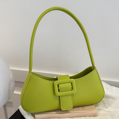 Μόδα γυναικεία τσάντα μασχάλης Φερμουάρ Y2K Κομψή τσάντα ώμου PU μονόχρωμη Απλές καθημερινές αγορές Φορητές τσάντες τσάντας για ταξίδια