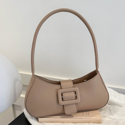 Μόδα γυναικεία τσάντα μασχάλης Φερμουάρ Y2K Κομψή τσάντα ώμου PU μονόχρωμη Απλές καθημερινές αγορές Φορητές τσάντες τσάντας για ταξίδια