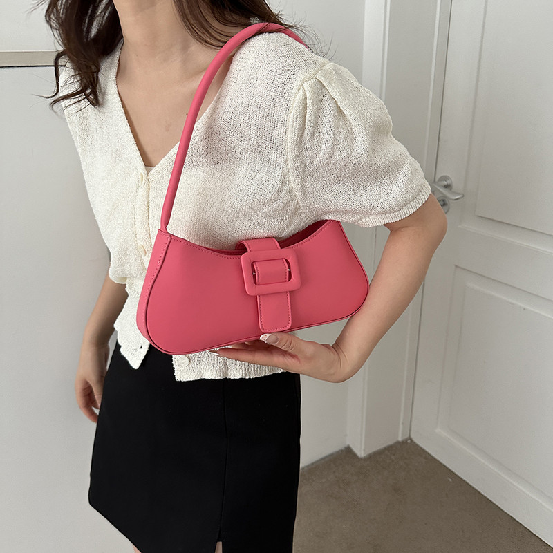 Μόδα γυναικεία τσάντα μασχάλης Φερμουάρ Y2K Κομψή τσάντα ώμου PU μονόχρωμη Απλές καθημερινές αγορές Φορητές τσάντες τσάντας για ταξίδια