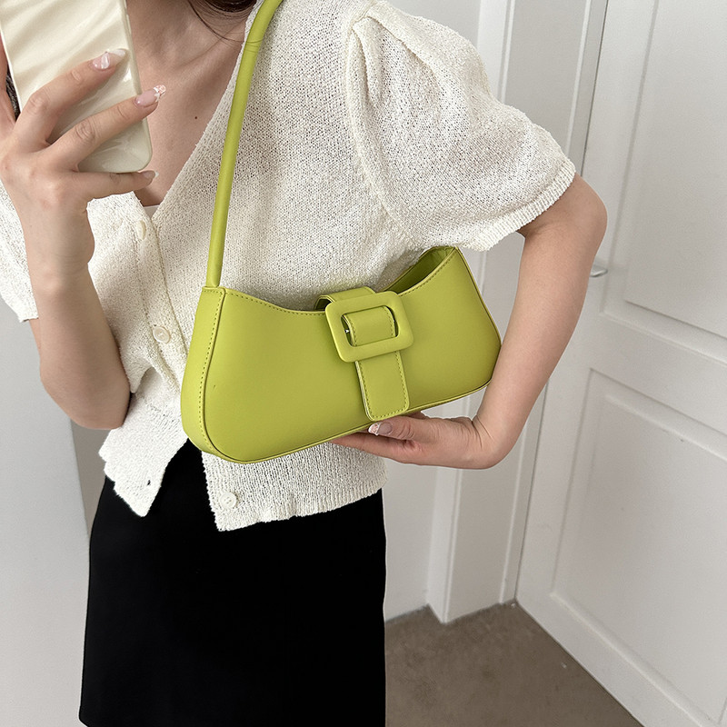 Μόδα γυναικεία τσάντα μασχάλης Φερμουάρ Y2K Κομψή τσάντα ώμου PU μονόχρωμη Απλές καθημερινές αγορές Φορητές τσάντες τσάντας για ταξίδια