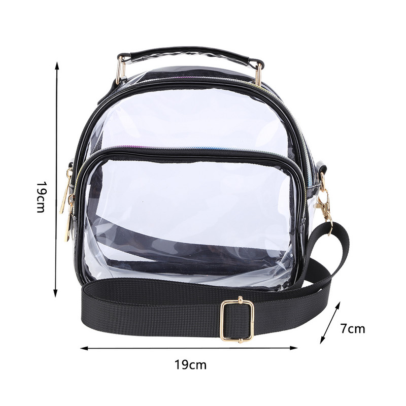 Genți de mână transparente din PVC pentru femei, omologate pentru stadion, geantă transparentă pentru femei, geantă crossbody impermeabilă la modă pentru femei 2023