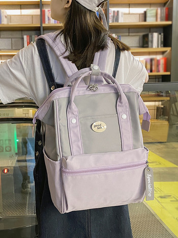 UNIXINU Preppy Style Дамска раница Студентска ученическа чанта за лаптоп за момичета Водоустойчива голяма дамска раница за пътуване