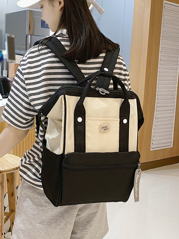 UNIXINU Preppy Style Дамска раница Студентска ученическа чанта за лаптоп за момичета Водоустойчива голяма дамска раница за пътуване