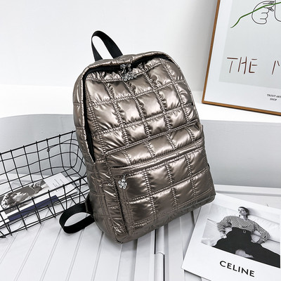 Talvine tepitud ruuduline naiste seljakott, kerge ruumikas, vabaaja naiste seljakotid naistele teismeliste tüdrukute kooli seljakotid