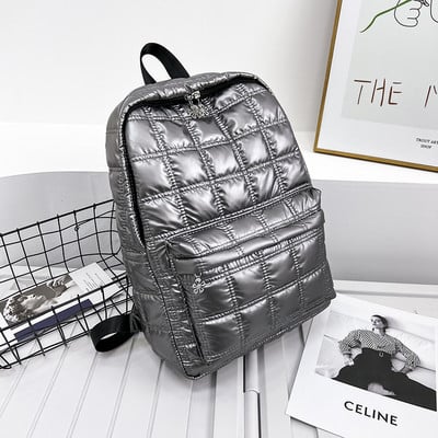 Talvine tepitud ruuduline naiste seljakott, kerge ruumikas, vabaaja naiste seljakotid naistele teismeliste tüdrukute kooli seljakotid