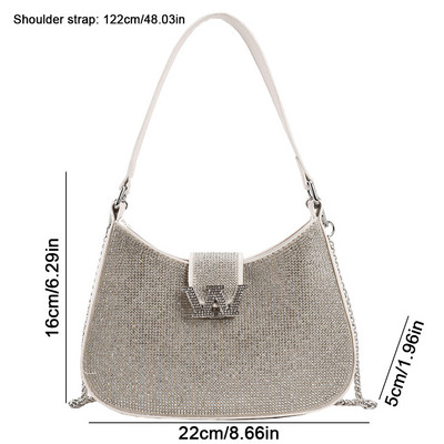 2023 Νέες τσάντες για γυναίκες Σχεδιαστής πολυτελής μίνι τσάντα ώμου από στρας Βραδινό πορτοφόλι τσαντάκι με αλυσίδα Clutch τσάντες τσάντες χειρός