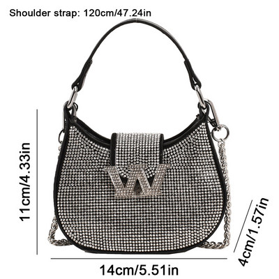 2023 Νέες τσάντες για γυναίκες Σχεδιαστής πολυτελής μίνι τσάντα ώμου από στρας Βραδινό πορτοφόλι τσαντάκι με αλυσίδα Clutch τσάντες τσάντες χειρός