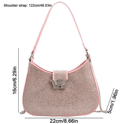 2023 Νέες τσάντες για γυναίκες Σχεδιαστής πολυτελής μίνι τσάντα ώμου από στρας Βραδινό πορτοφόλι τσαντάκι με αλυσίδα Clutch τσάντες τσάντες χειρός