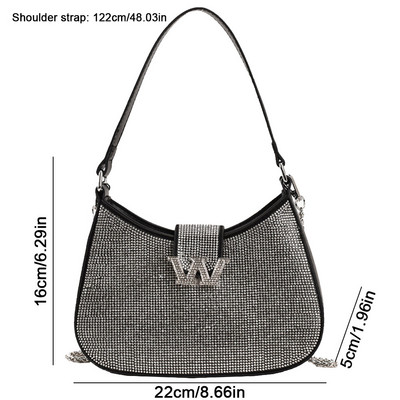 2023 Νέες τσάντες για γυναίκες Σχεδιαστής πολυτελής μίνι τσάντα ώμου από στρας Βραδινό πορτοφόλι τσαντάκι με αλυσίδα Clutch τσάντες τσάντες χειρός