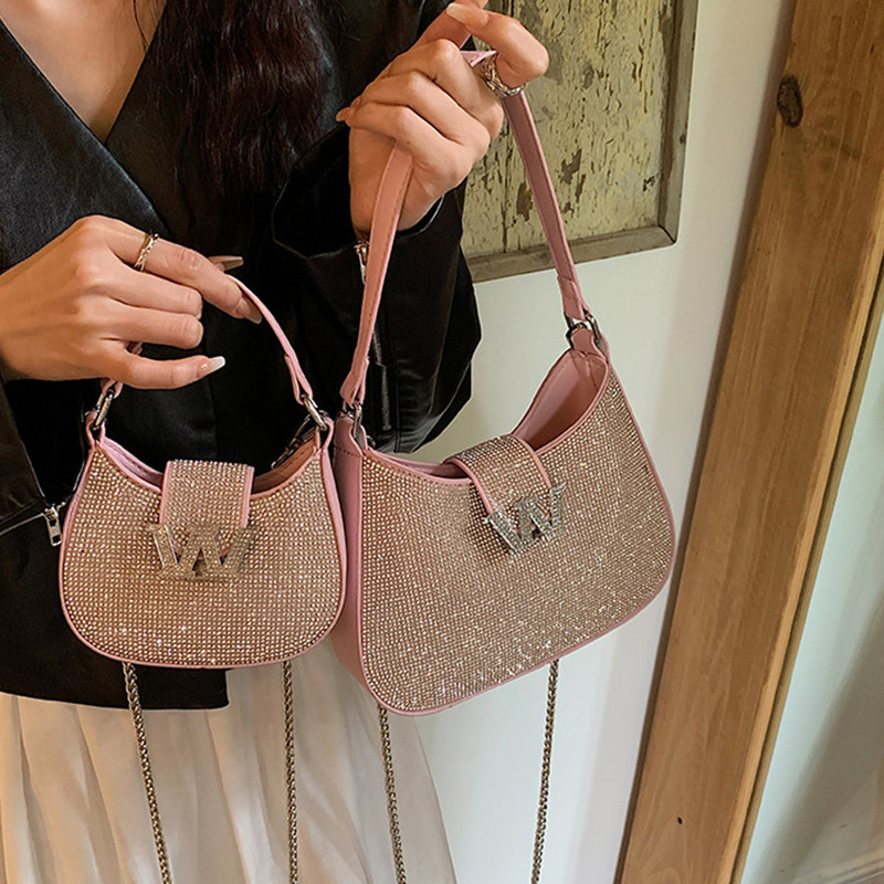 2023 Νέες τσάντες για γυναίκες Σχεδιαστής πολυτελής μίνι τσάντα ώμου από στρας Βραδινό πορτοφόλι τσαντάκι με αλυσίδα Clutch τσάντες τσάντες χειρός