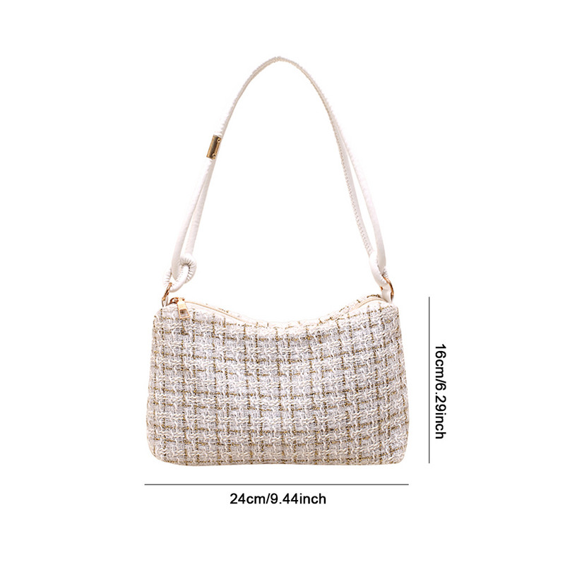 Moterų žiemos pečių krepšys užtrauktuku Nešiojamasis krepšys Mada Kasdienis rankinė Crossbody Bag