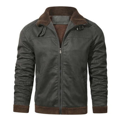Pánske oblečenie Checke Jacket Pánske dlhé pánske bundy s H rukávmi Zimné odhrnuté hrubé vrecko zips Pánsky kabát kabáty golier Zimné